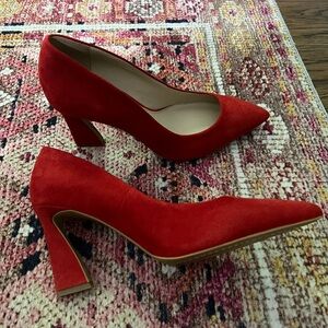 Vince Camuto Red Suede Heels